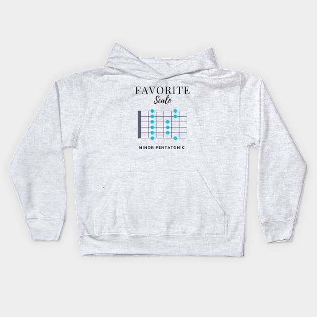 Favorite Scale Minor Pentatonic Light Theme Kids Hoodie by nightsworthy